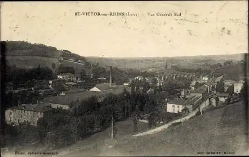 Ak Saint Victor sur Rhins Loire, Panorama, Süden