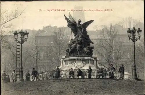 Ak Saint Étienne Loire, Denkmal der Kämpfer 1870-71