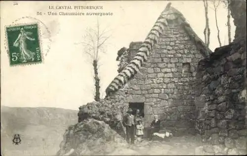 Ak Cantal, Auvergne, Reetdachhaus