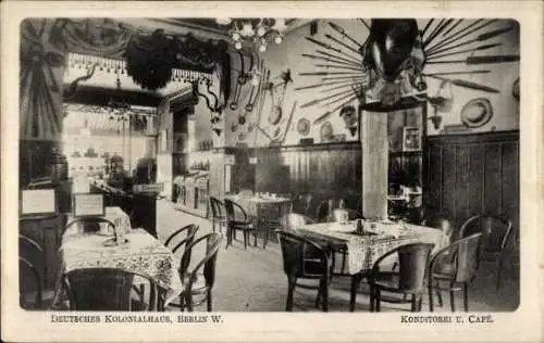 Ak Berlin Mitte, Deutsches Kolonialhaus, Café