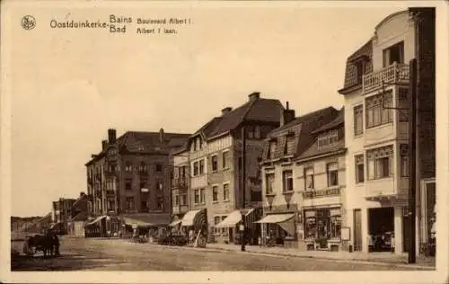 Ak Oostduinkerke Koksijde Westflandern, Boulevard Albert I.