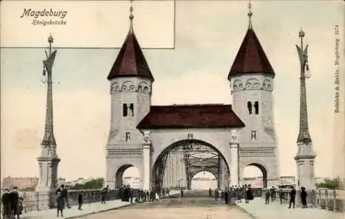 Ak Magdeburg an der Elbe, Königsbrücke