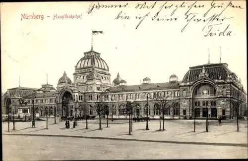 Ak Nürnberg in Mittelfranken, Hauptbahnhof