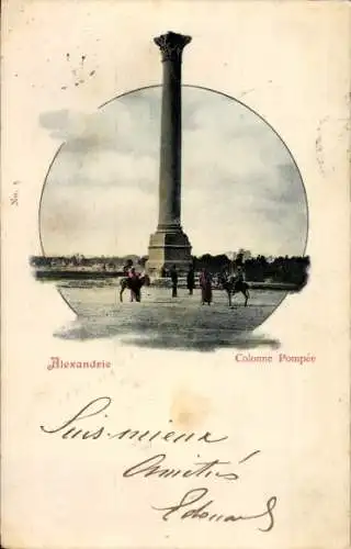 Ak Alexandria Ägypten, Colonne Pompée