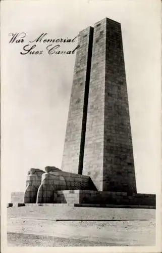 Ak Suezkanal Ägypten, Kriegsdenkmal