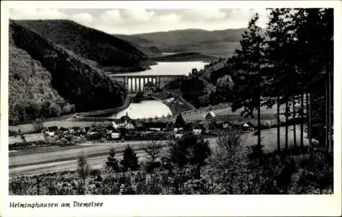 Ak Helminghausen Marsberg im Sauerland, Diemeltalsperre, Ausblick vom Brand