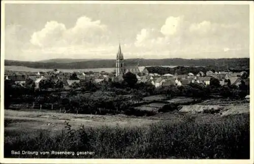 Ak Bad Driburg in Westfalen, Gesamtansicht vom Rosenberg gesehen
