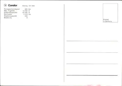 Ak Deutsches Passagierflugzeug, Condor, Boeing B 757 300