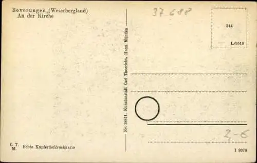 Ak Beverungen im Weserbergland, an der Kirche