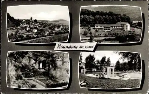 Ak Naumburg Bez. Kassel, Gesamtansicht, Freibad