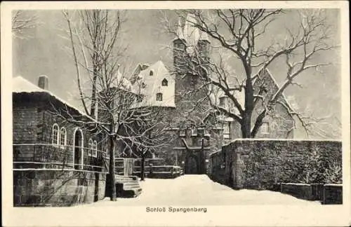 Ak Spangenberg in Hessen, Schloss, Schnee