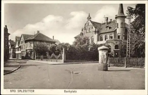 Ak Bad Salzgitter in Niedersachsen, Bankplatz