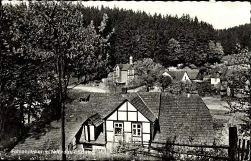 Ak Fohlenplacken Neuhaus im Solling Holzminden Niedersachsen, Teilansicht