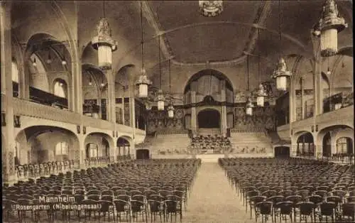 Ak Mannheim in Baden, Rosengarten, Nibelungensaal