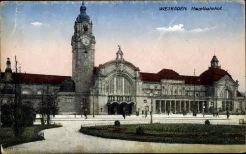 Ak Wiesbaden in Hessen, Hauptbahnhof