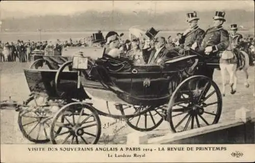 Ak-Besuch englischer Herrscher in Paris 1914, Frühjahrsrückblick