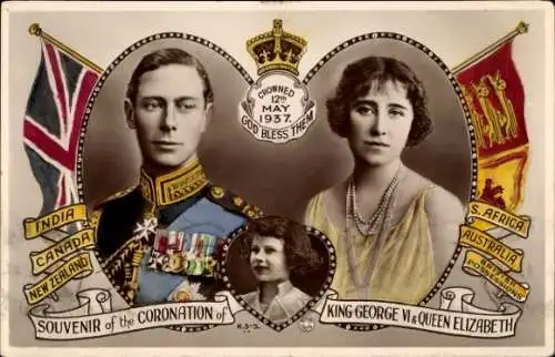 Ak König George VI, Königin Elizabeth, Krönung 12. Mai 1937