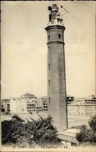 Ak Port Said Ägypten, Leuchtturm