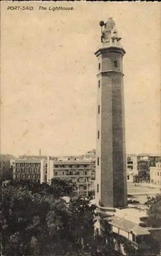 Ak Port Said Ägypten, Leuchtturm