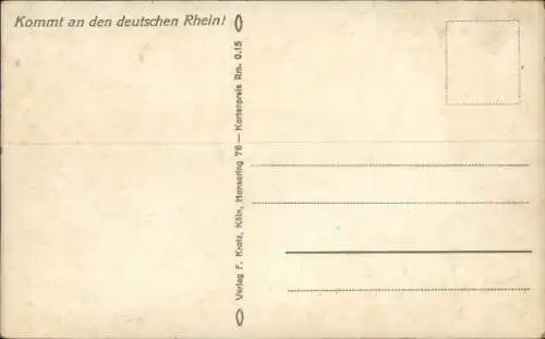 Ak Assmannshausen Rüdesheim am Rhein, Panorama, Köln Düsseldorfer Rheinschifffahrt