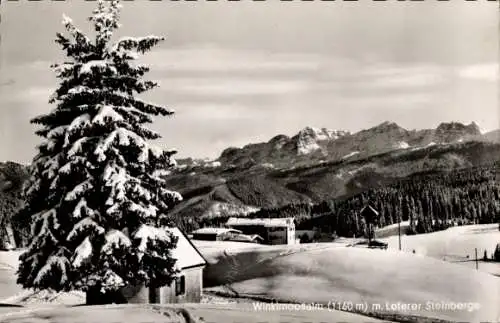 Ak Reit im Winkl Oberbayern, Winklmoos, Alpengasthaus, Unterkunftshaus, Winklmoosalm, Winter