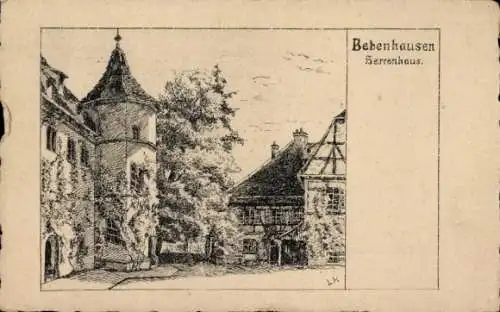 Künstler Ak Bebenhausen Tübingen am Neckar, Herrenhaus