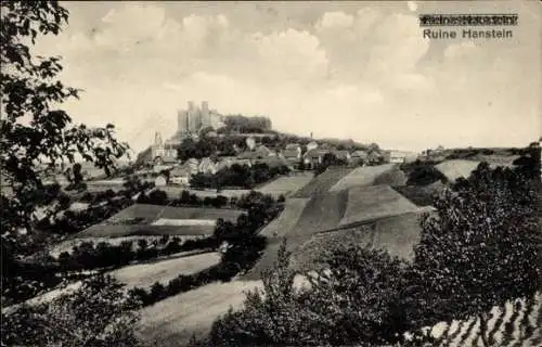 Ak Rimbach Bornhagen im Eichsfeld, Burg Hanstein, Panorama