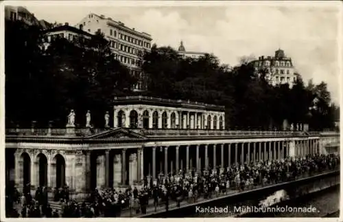 Ak Karlovy Vary Karlsbad Stadt, Mühlbrunnenkolonnade