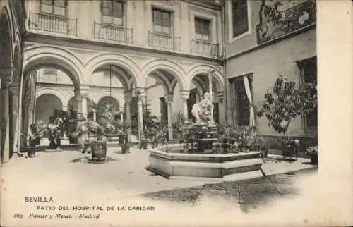 Ak Sevilla Andalusien, Patio des Hospital de la Caridad