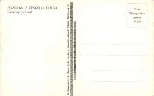 Ak Cheb Eger Reg. Karlsbad, Blick auf die Stadt