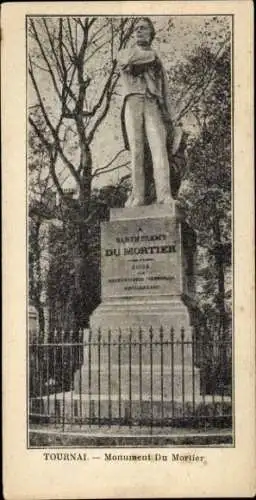 Ak Tournai Wallonien Hennegau, Mörserdenkmal