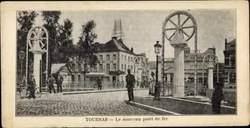 Ak Tournai Wallonien Hennegau, Neue Eisenbrücke