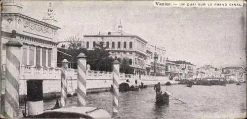 Mini Ak Venedig Venedig Venetien, Kai am Canal Grande