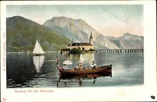 Ak Ort Orth Gmunden am Traunsee Oberösterreich, Schloss Ort