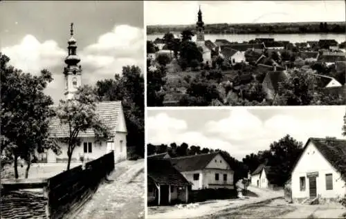 Ak Dunaszekcső Ungarn, Gesamtansicht, Kirche