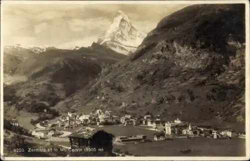 Ak Zermatt Kanton Wallis, Panorama, Mont-Cervin