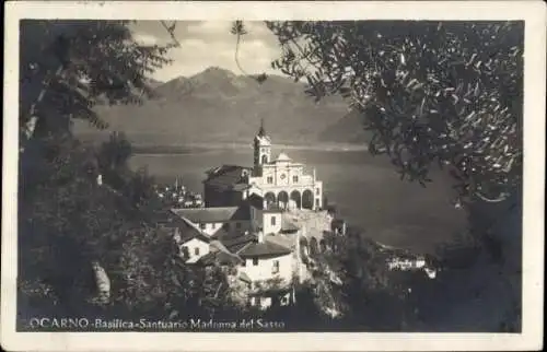 Ak Locarno Kanton Tessin Schweiz, Basilika, Santuario Madonna del Sasso