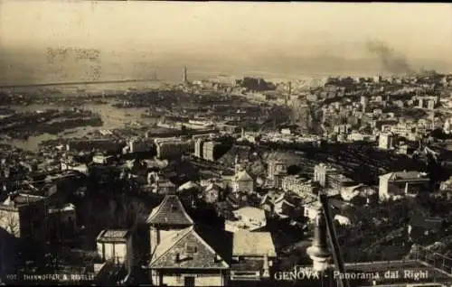 Ak Genova Genua Liguria, Panorama dal Righi