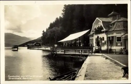 Ak Seeboden am Millstätter See Kärnten, Strandcafé Santner