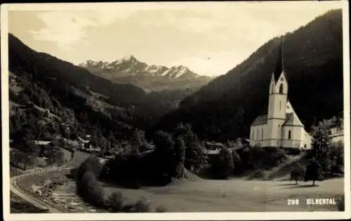 Ak Silbertal Vorarlberg, Teilansicht, Kirche