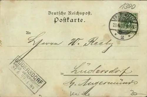 Litho Eberswalde in der Mark, Badeanstalt Neptun, Restaurant Neptun