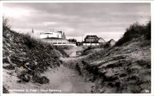 Ak Nordseebad Sankt Peter Ording, Hotel Germania