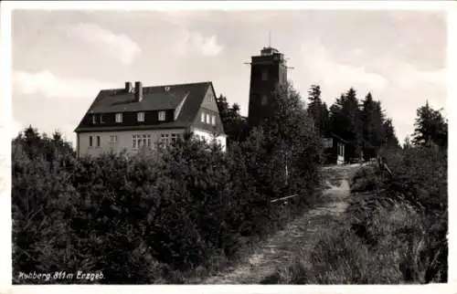 Ak Stützengrün im Erzgebirge Sachsen, Kuhberg mit Aussichtsturm