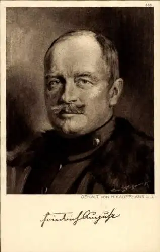 Künstler Ak Kauffmann d. J., H., König Friedrich August III. von Sachsen, Portrait