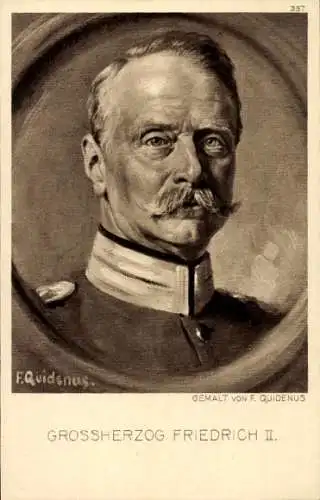 Künstler Ak Quidenus, Fritz, Großherzog Friedrich II von Baden