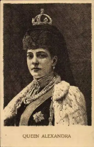 Künstler Ak Königin Alexandra, Portrait