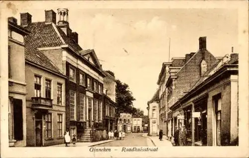 Ak Ginneken in Bavel Nordbrabant, Raadhuisstraat