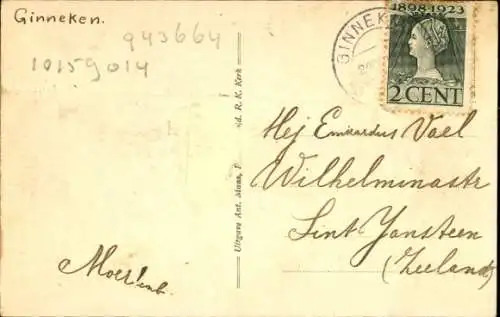 Ak Ginneken in Bavel Nordbrabant, Raadhuisstraat