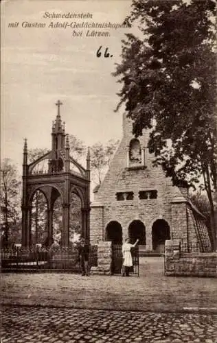 Ak Lützen in Sachsen-Anhalt, Schwedenstein, Gustav-Adolf-Gedächtniskapelle