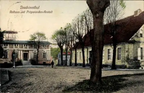 Ak Joachimsthal in der Uckermark, Rathaus, Präparanden-Anstalt